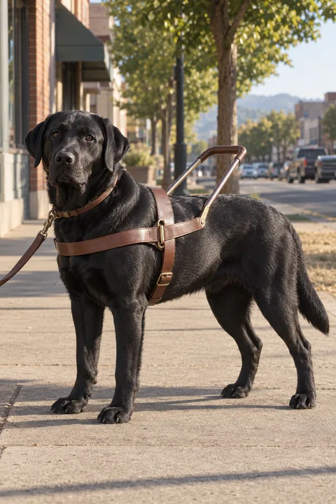 Foley, Black Labrador in guide dog training