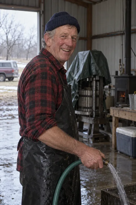 Obed Lammers, Runs the county's cider press